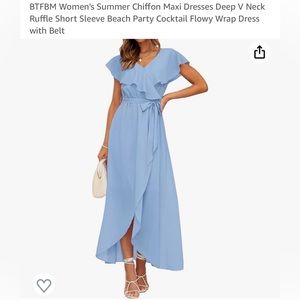 ‼️SOLD‼️ 🩵Light Blue Wrap Dress🩵